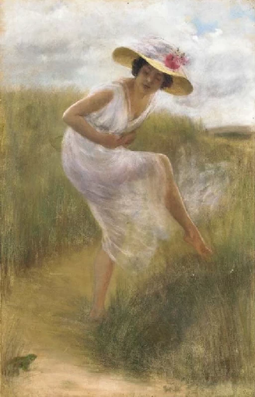 Signora nel campo